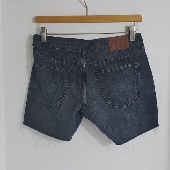 Madewell Denim Cut Off Jean Shorts Dark Wash Size 25 - Picture 3 of 8